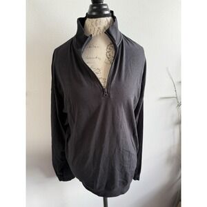 SKIMS Black 1/4 Zip Sweater Neck Women's Size M
